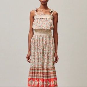 Tory Burch Smocked Sundress Legacy Paisley